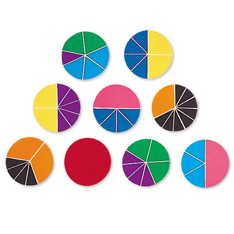 Delx Rainbow Fraction Circles 51/Pk