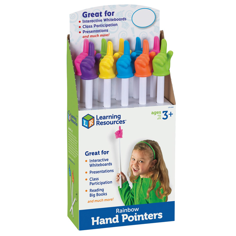 Rainbow Hand Pointers 10/Set Pop