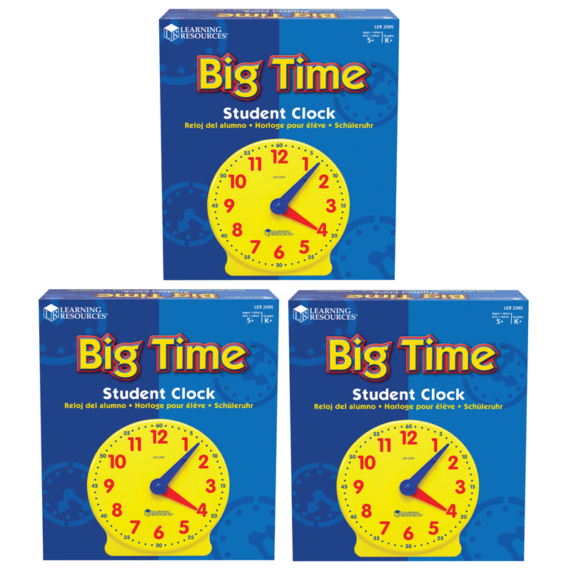 (3 Ea) Big Time Clock Student 12 Hr