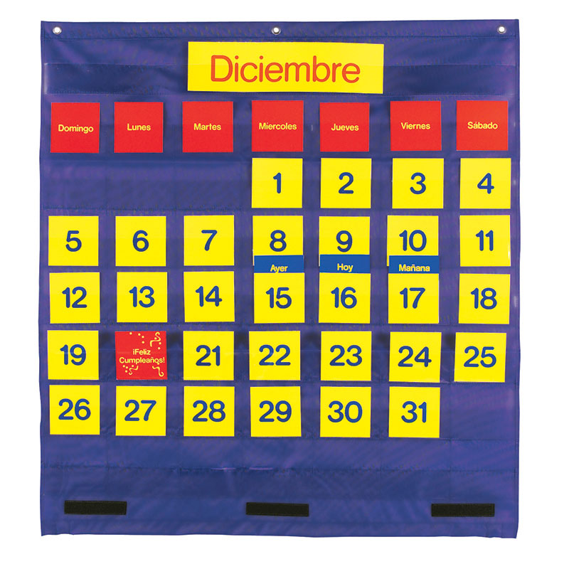 Bilingual Monthly Calendar Pocket