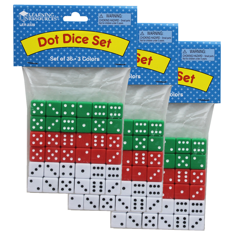 (3 Ea) Dice Dot 36 Per Pk