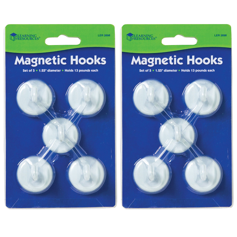 (2 Pk) Magnetic Hooks 5 Per Set