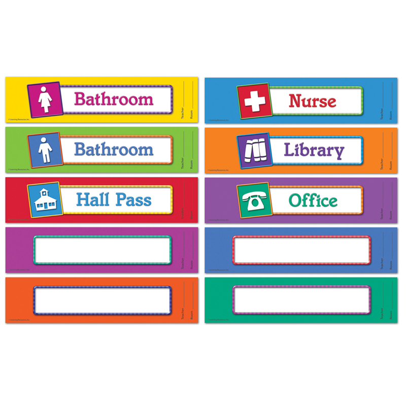 Magnetic Hallway Passes Set Of 10