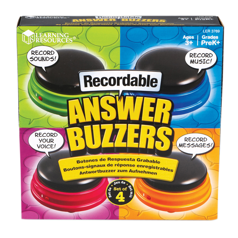 Recordable Answer Buzzers Set Of 4