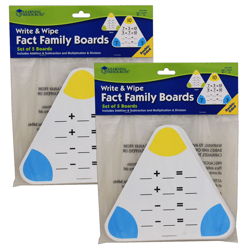 (2 Pk) Write & Wipe Fact Family