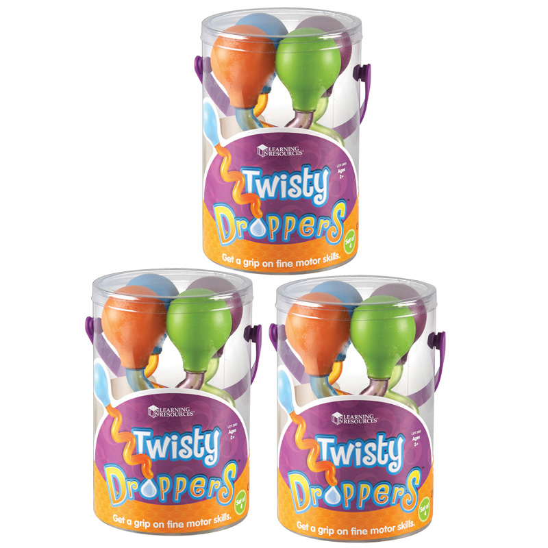 (3 Pk) Twisty Droppers 4 Per Set