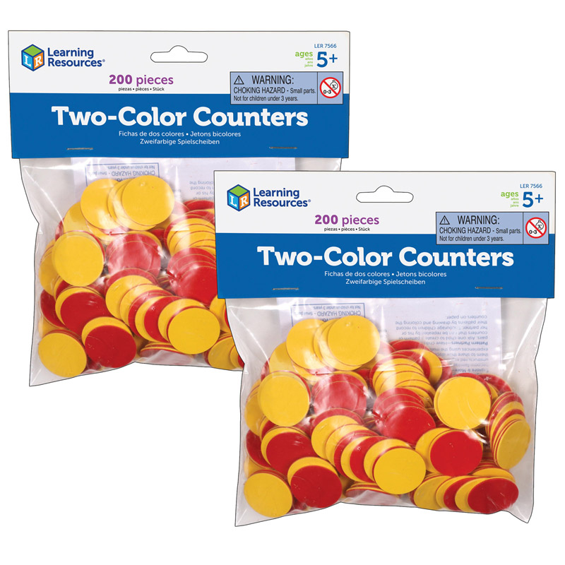 (2 Pk) Two Color Counters Red And