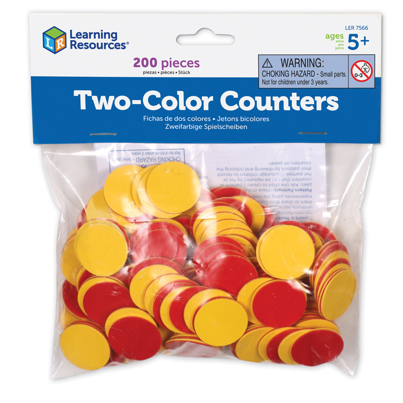 Two Color Counters Red And Yellow