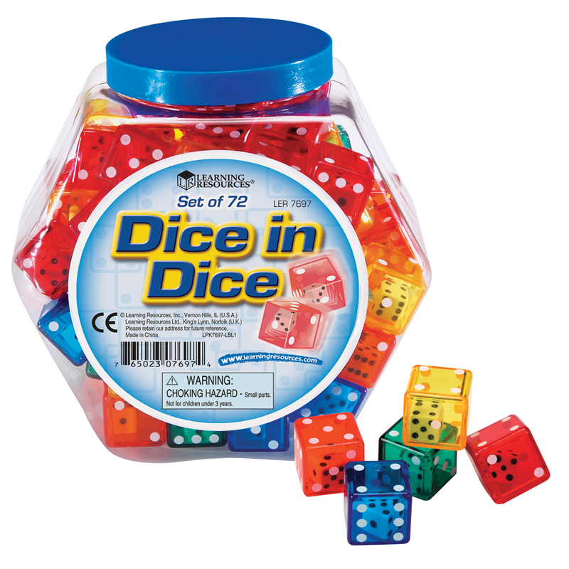 Dice In Dice Bucket Set Of 72