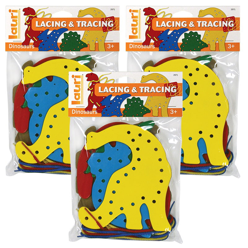 (3 Ea) Lacing & Tracing Dinosaurs