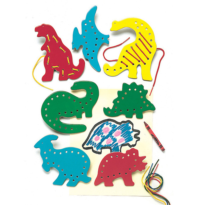 Lacing & Tracing Dinosaurs 7/Pk