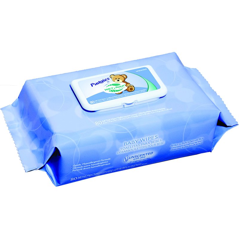 Pudgies Baby Wipes 80 Cnt