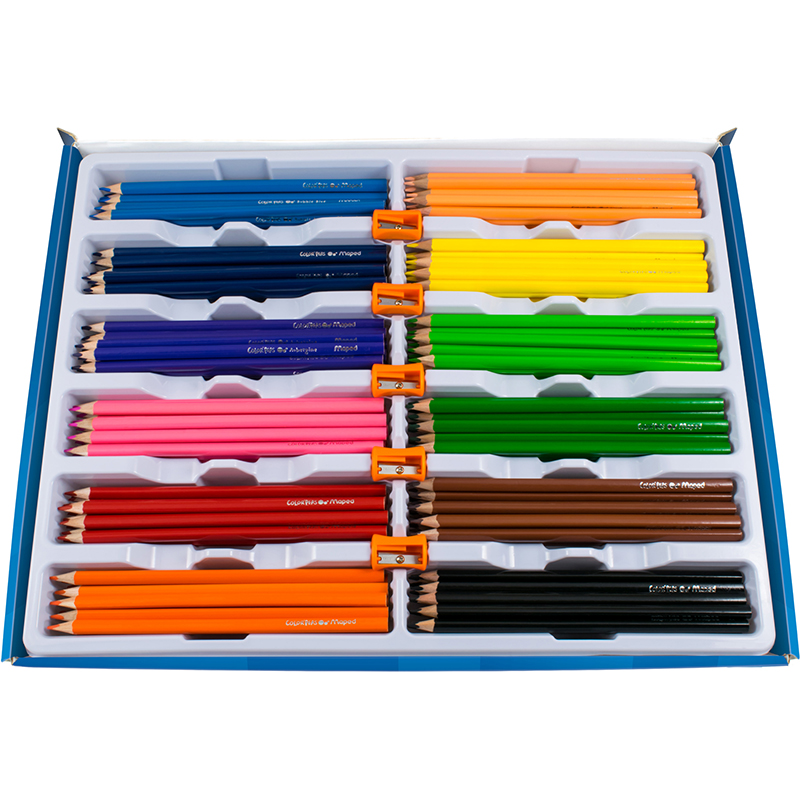 Triangular Colored Pencil School Pk