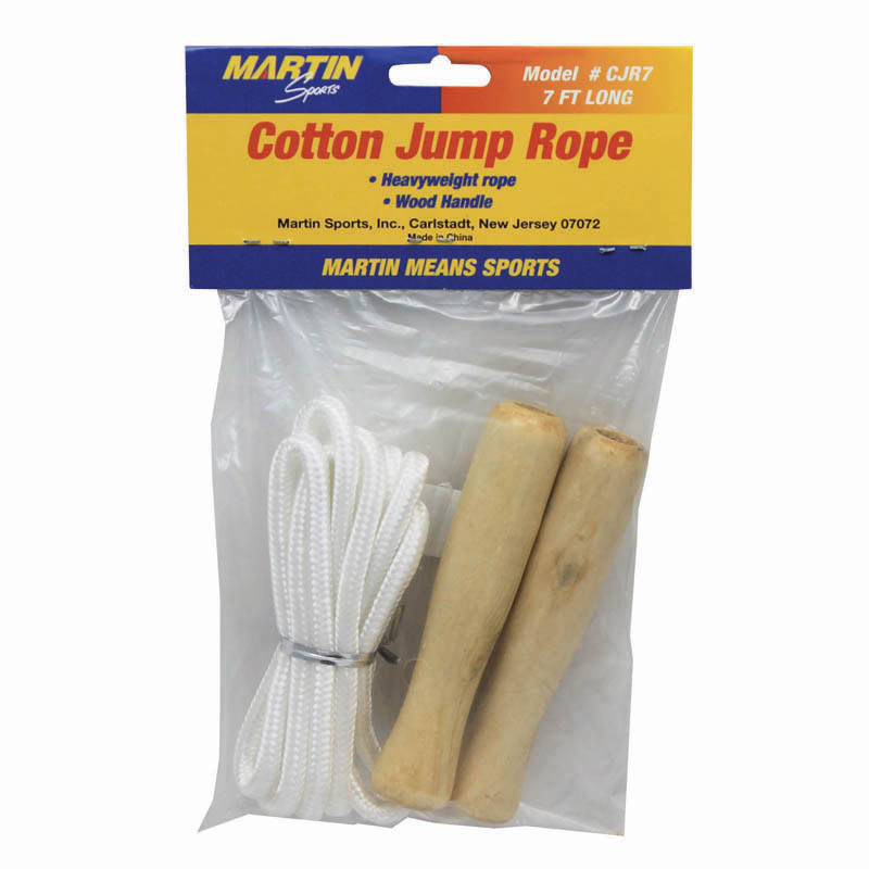 Jump Rope Cotton Wood Handle 7ft