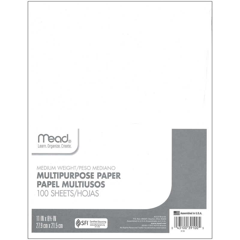 Multipurpose Paper 8.5x11 100shts