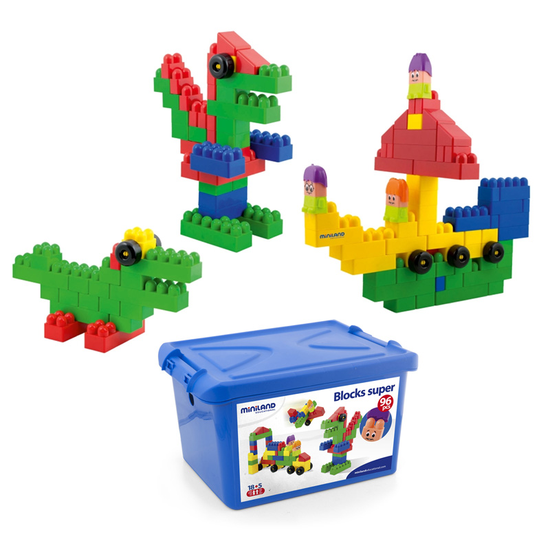 School Blocks Super 96pc Container