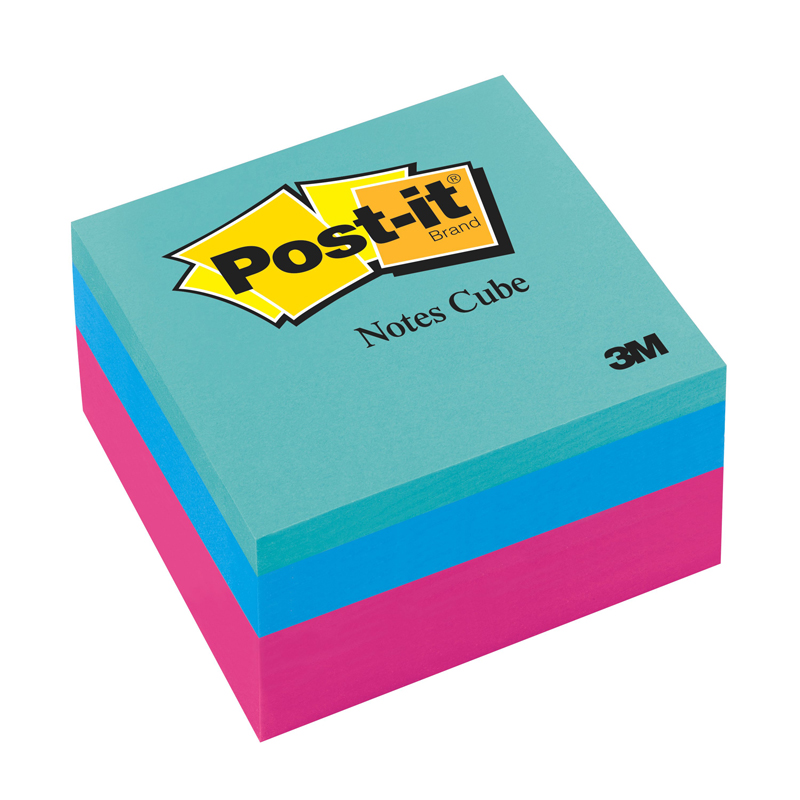 Post-It Notes Cube 2x2 400shts Neon