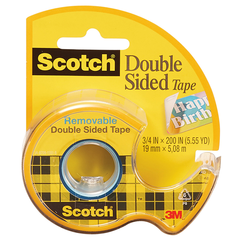 Scotch Double Sided Tape 3/4x200in