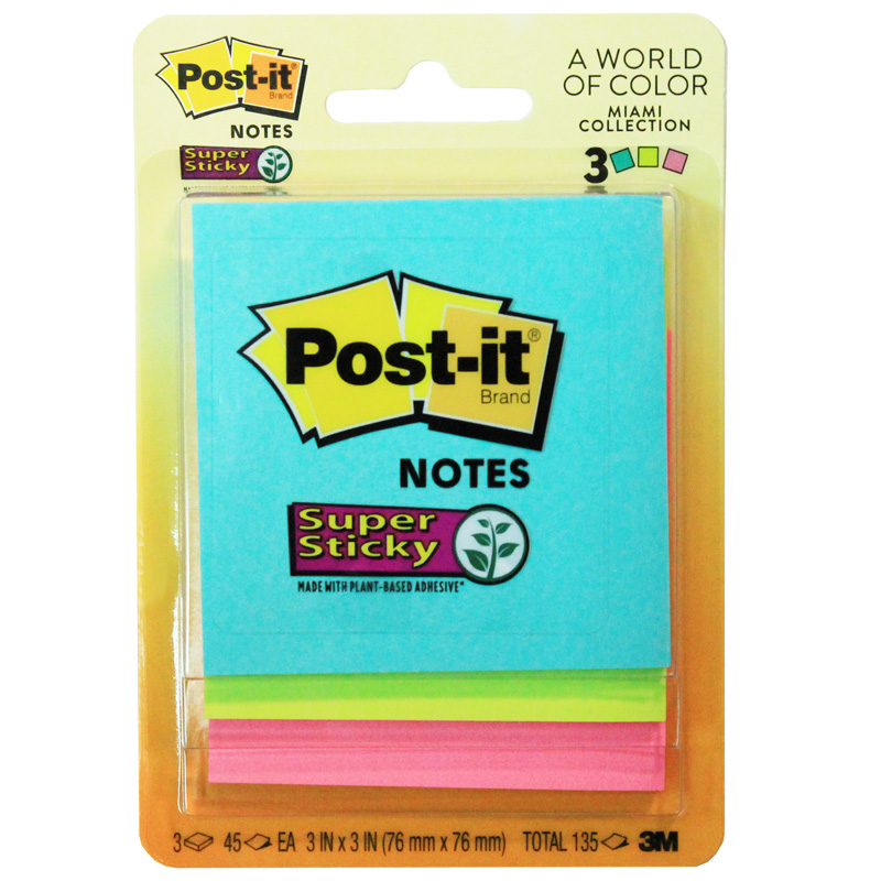 Post-It Ss Notes 3x3 3 Pads