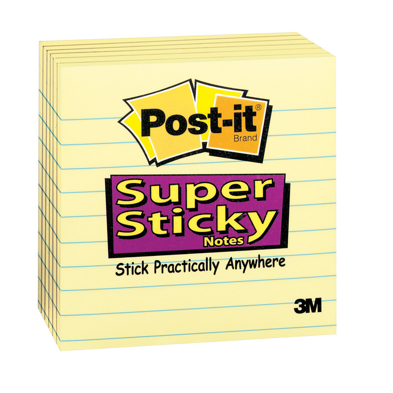 Post-It Super Sticky Notes 4x4 6pk