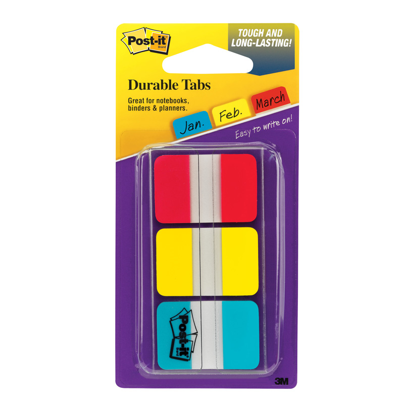 Durable Index Tabs 1x1.5 3/Pk