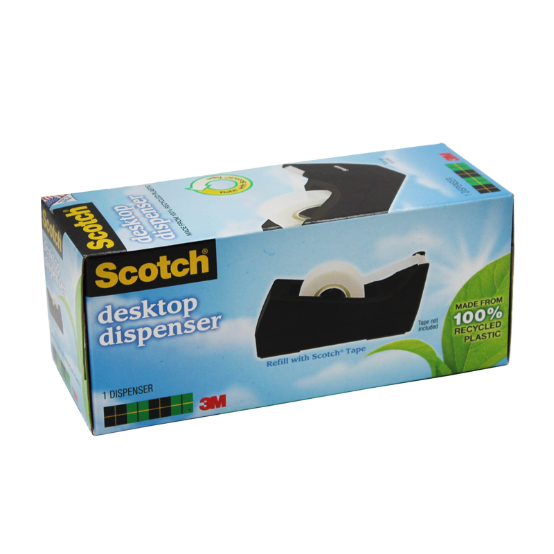 Dispenser Tape Black Single Roll