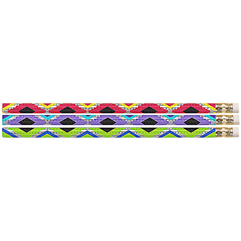 (12 Dz) Geometric Glitz Pencils 12