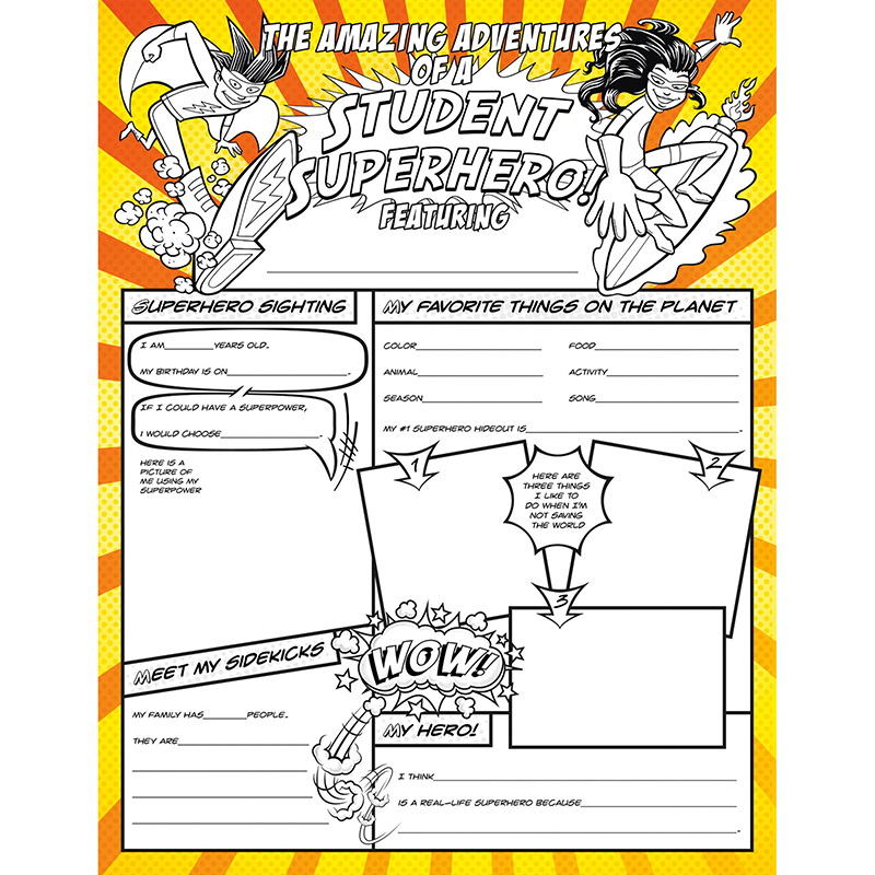 Student Superheroes Activity Poster