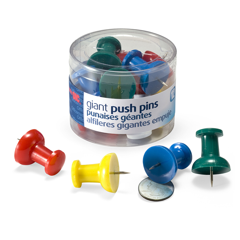(8 Pk) Officemate Giant Push Pins