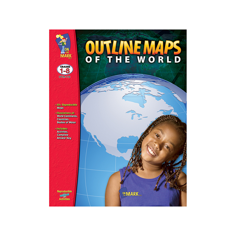 (2 Ea) Outline Maps Of The World
