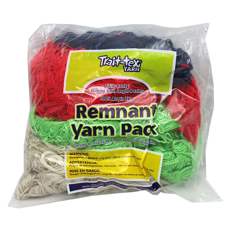 (3 Ea) Remnant Yarn 1/2lb Asst