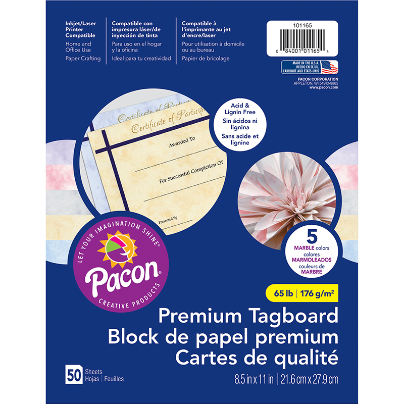 (3 Pk) Marble Tagboard Assortment