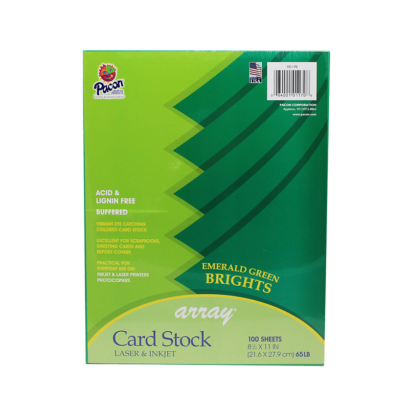 Array Card Stock Brights Emerald
