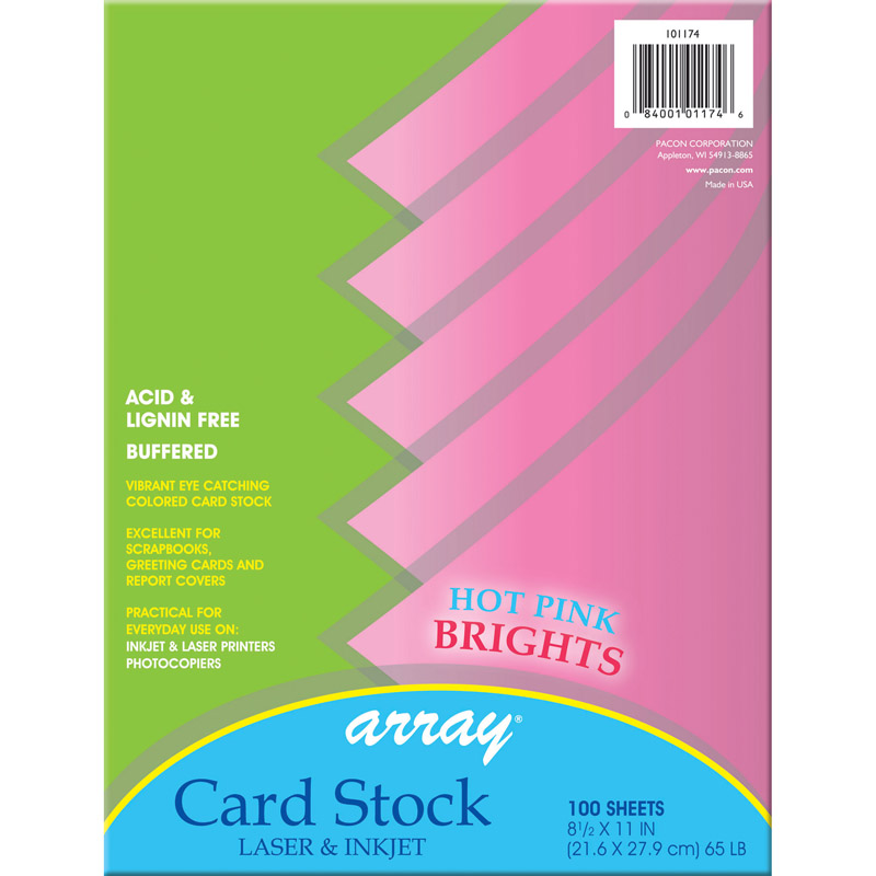Array Card Stock Brights Hot Pink