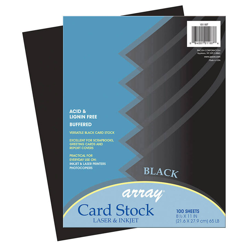 (2 Pk) Array Card Stock Black