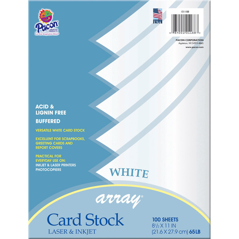 Array Card Stock White 100 Sheets