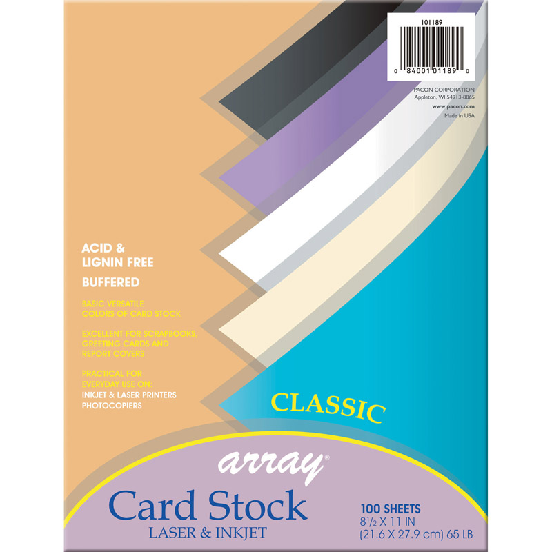 Array Card Stock Classic Colors 100