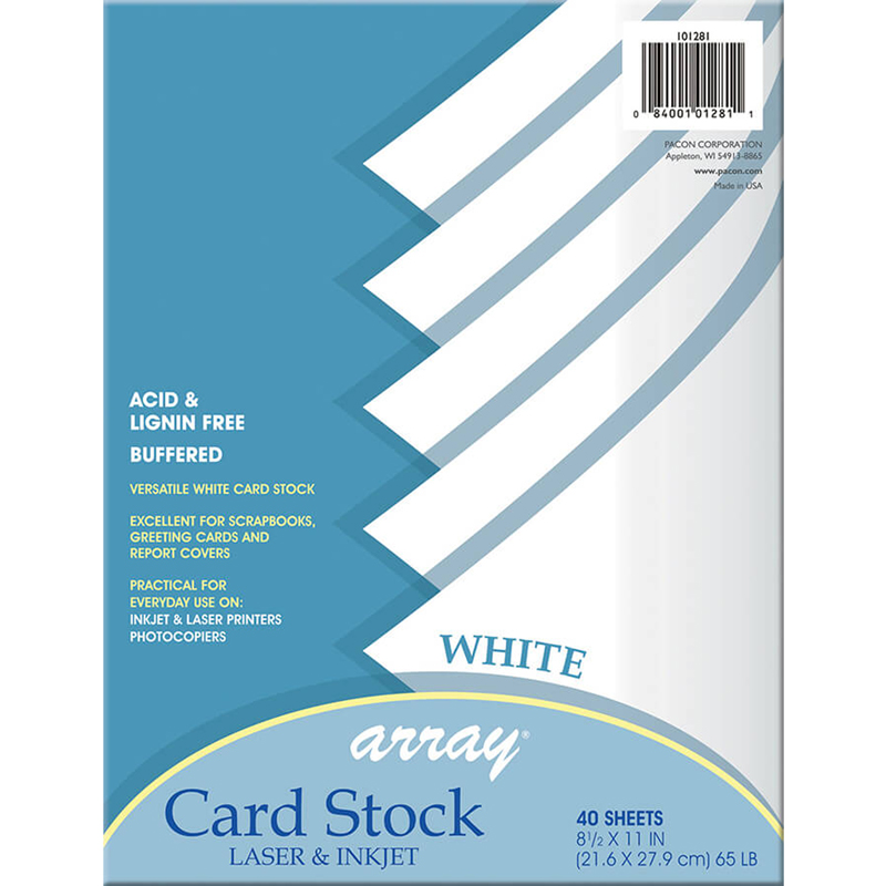 (6 Pk) White Card Stock