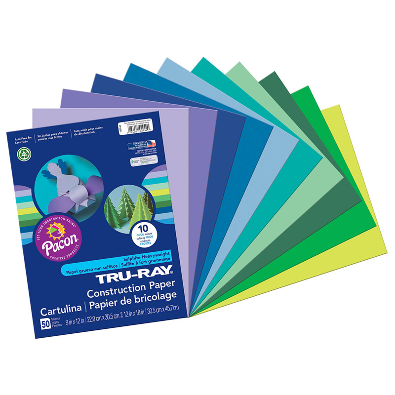 (6 Pk) Tru Ray Cool Assts 9x12