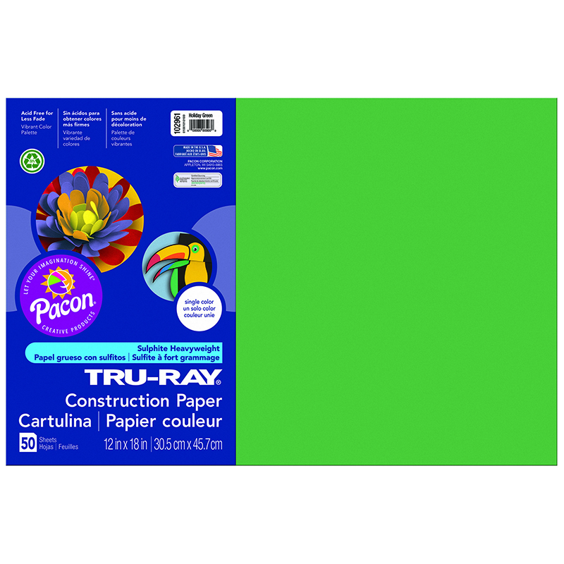 (5 Pk) Tru Ray 12x18 Holiday Green