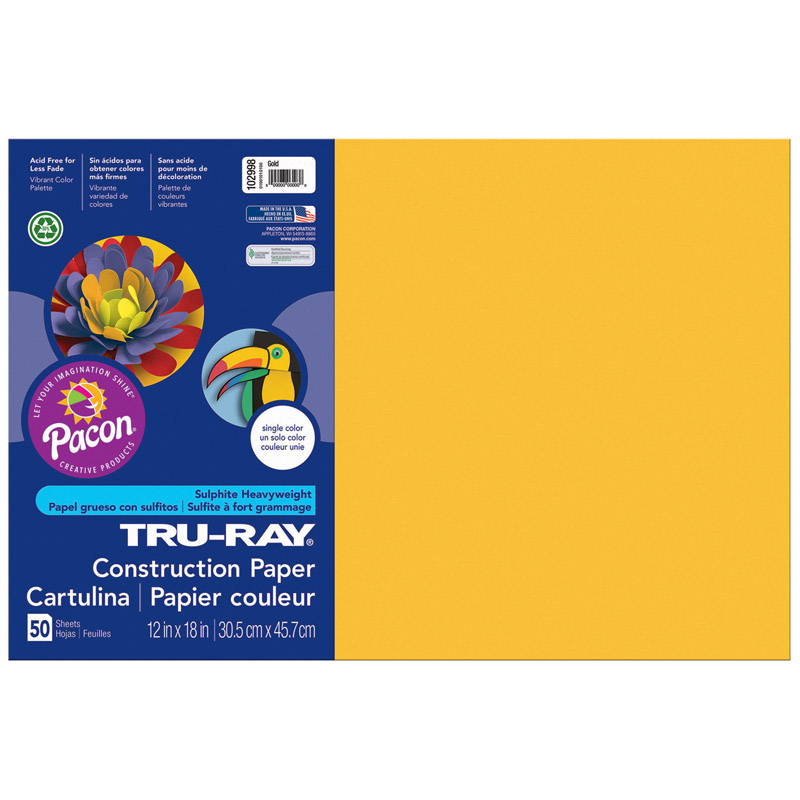 (5 Pk) Tru Ray 12x18 Gold