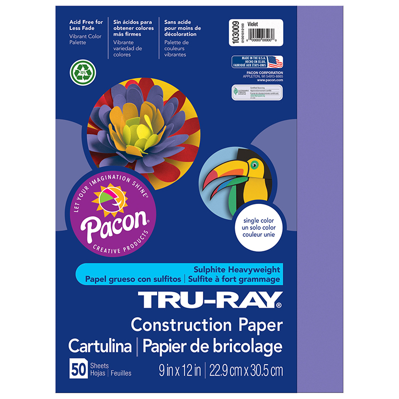 (10 Pk) Tru Ray 9x12 Violet