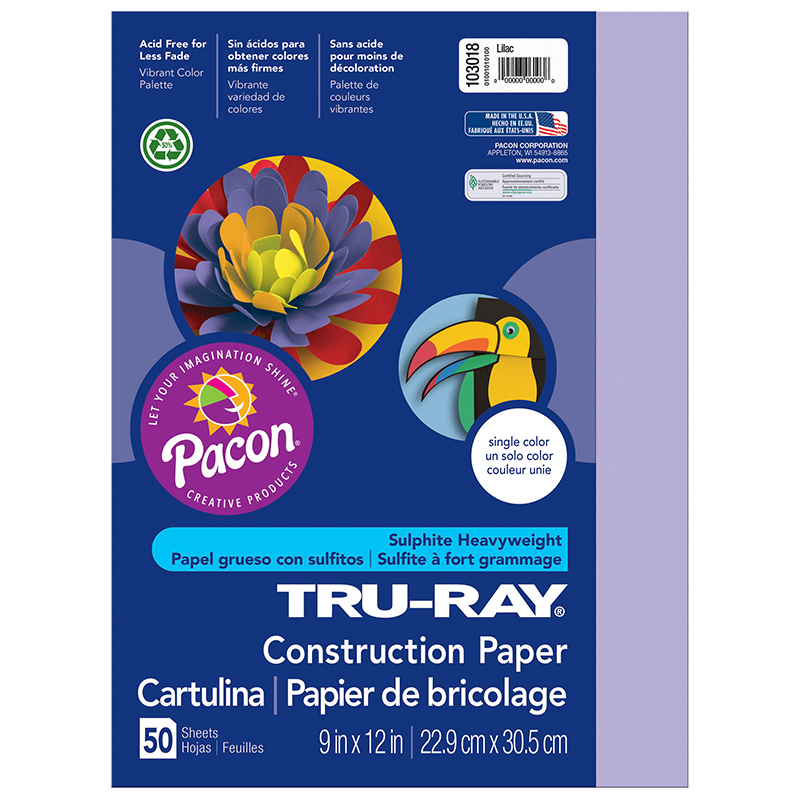 (10 Pk) Tru Ray 9x12 Lilac