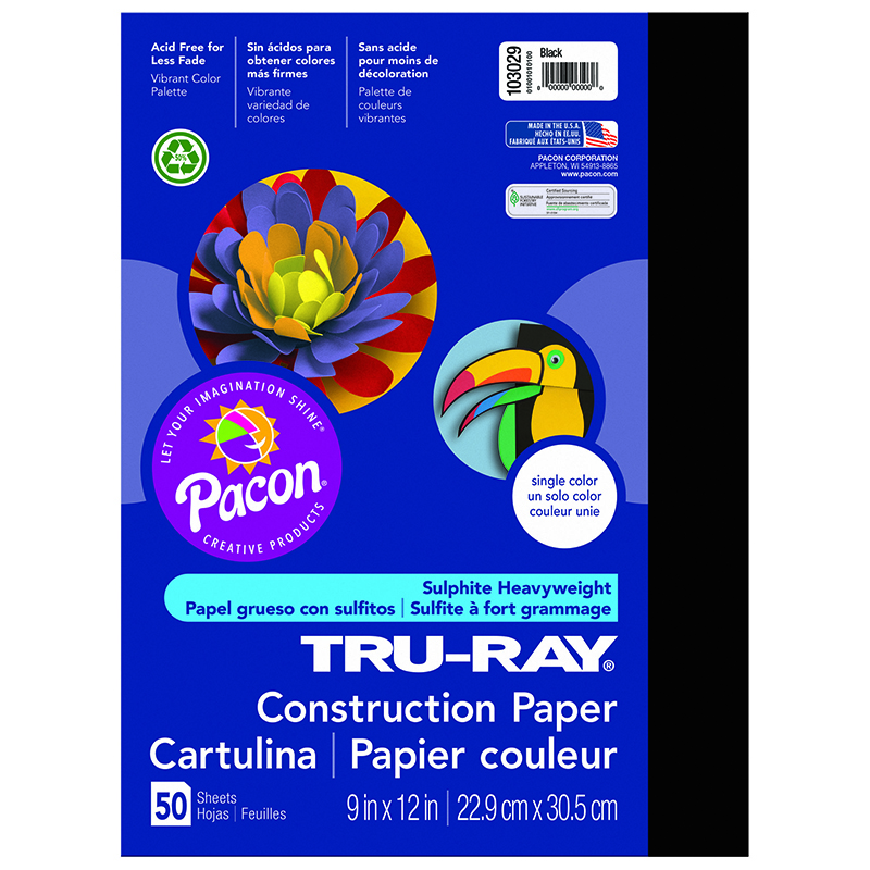 (10 Pk) Tru Ray 9x12 Black