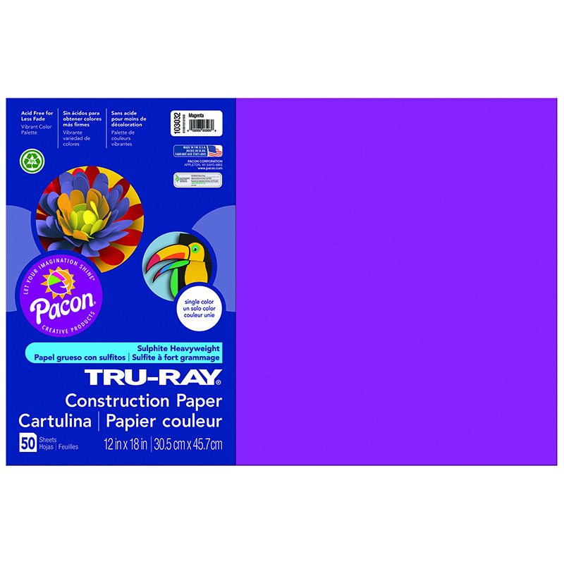 (5 Pk) Tru Ray 12x18 Magenta