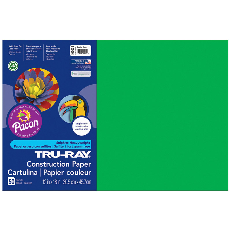 Tru Ray 12x18 Festive Green 50 Sht