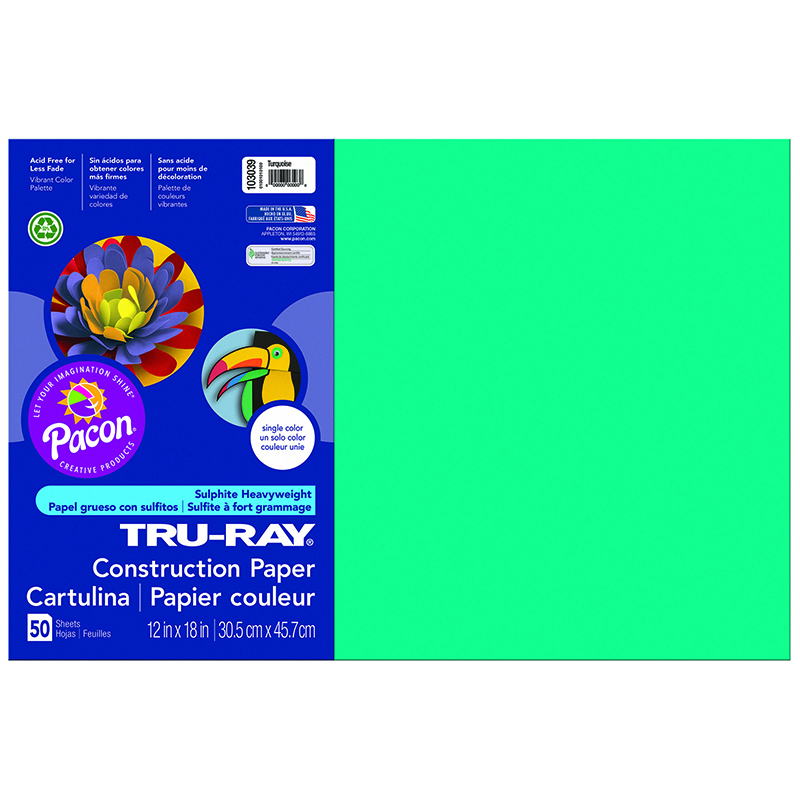(5 Pk) Tru Ray 12x18 Turquoise