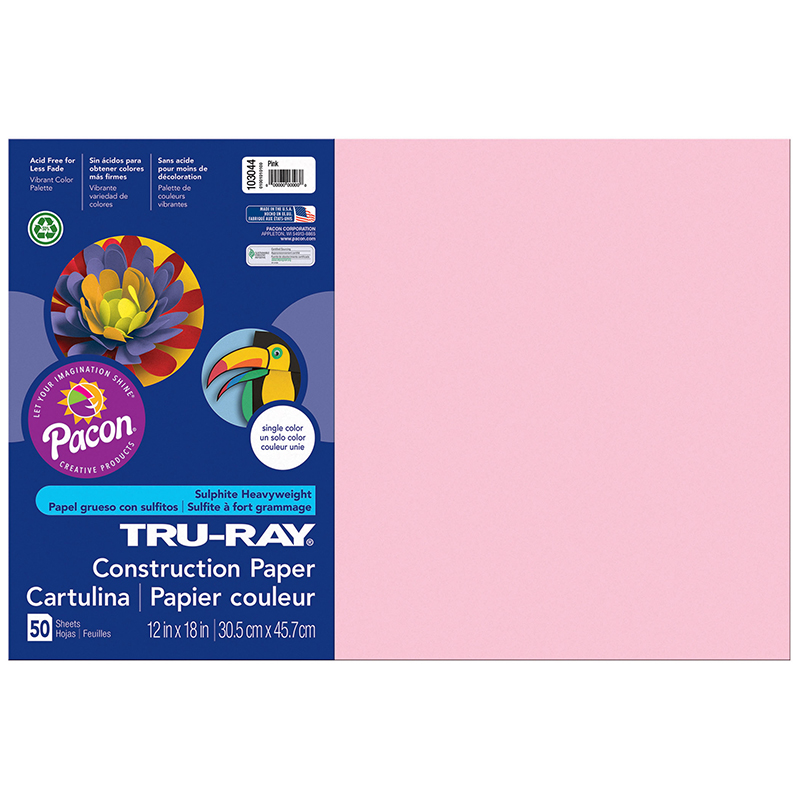 (5 Pk) Tru Ray 12x18 Pink