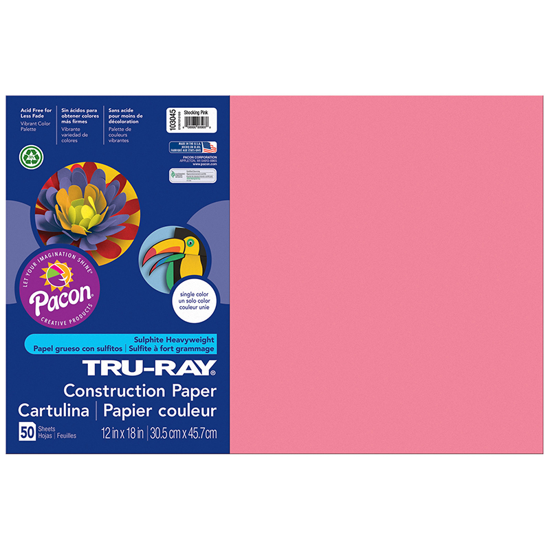 (5 Pk) Tru Ray 12x18 Shocking Pink