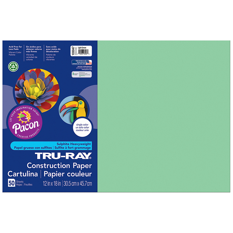 (5 Pk) Tru Ray 12x18 Light Green